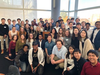 Student participants in the 2019 Management Solutions Challenge