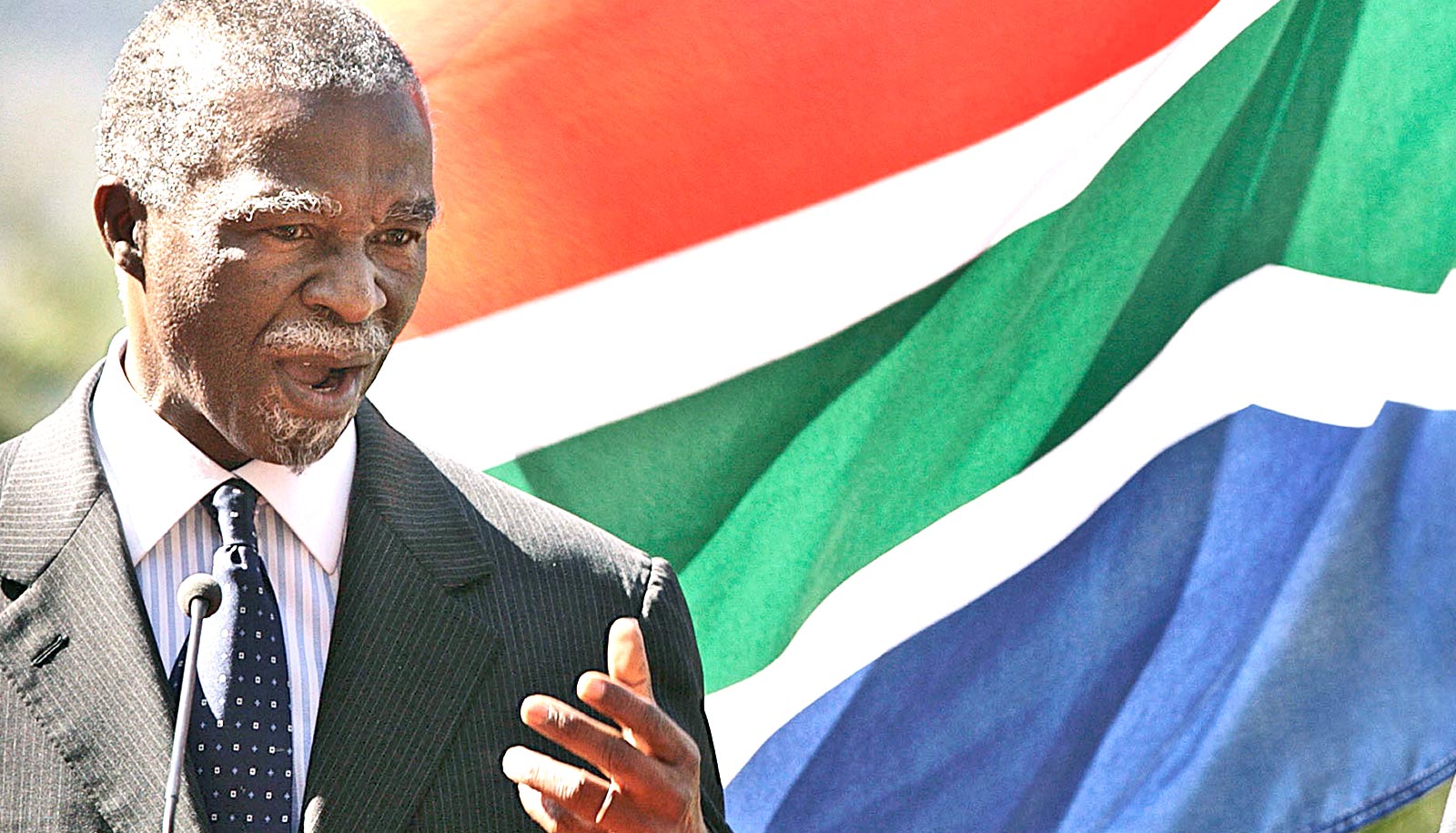  President Thabo Mbeki of South Africa speaks during a press conference on June 1, 2007 in Pretoria, South Africa. (Credit: Peter Macdiarmid/Getty Images)