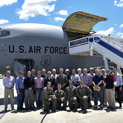 participants in front of a KC-135R